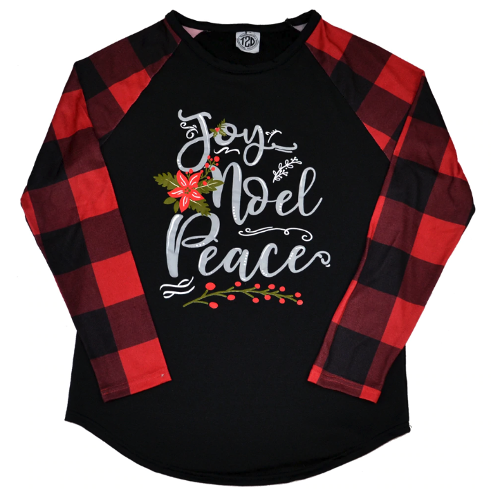 Trendy Black and Red Plaid Women's Shirts for Christmas