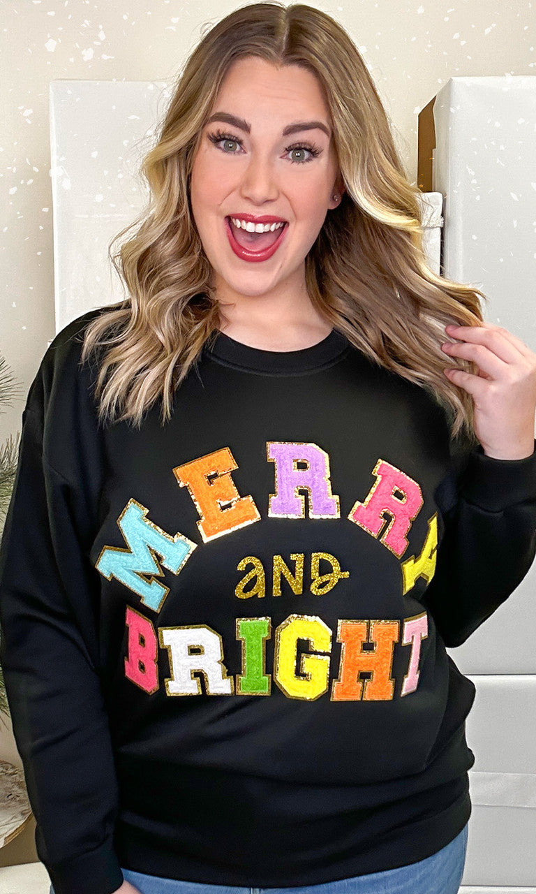 Merry and Bright Ideal Chenille Sweatshirt