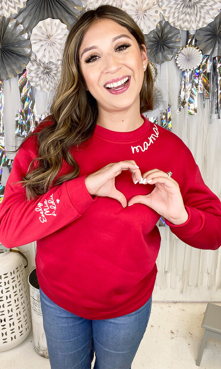 Custom Wear My Heart on My Sleeve Sweatshirt