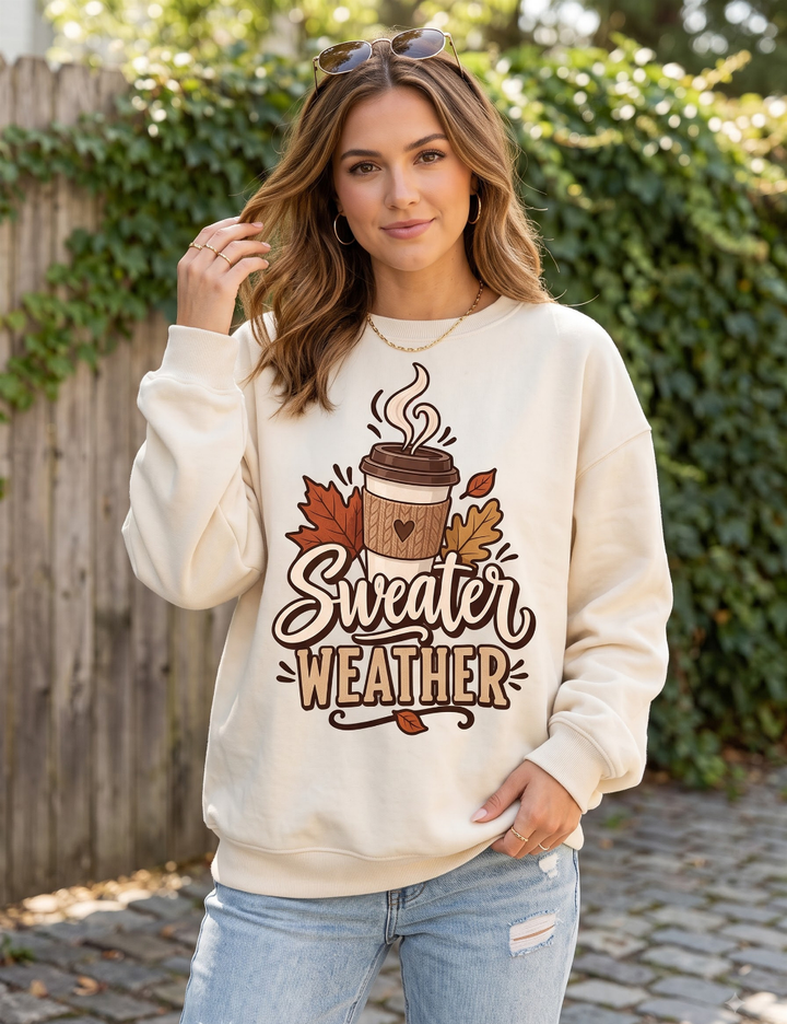 Sweater Weather Coffee Graphic Sweatshirt