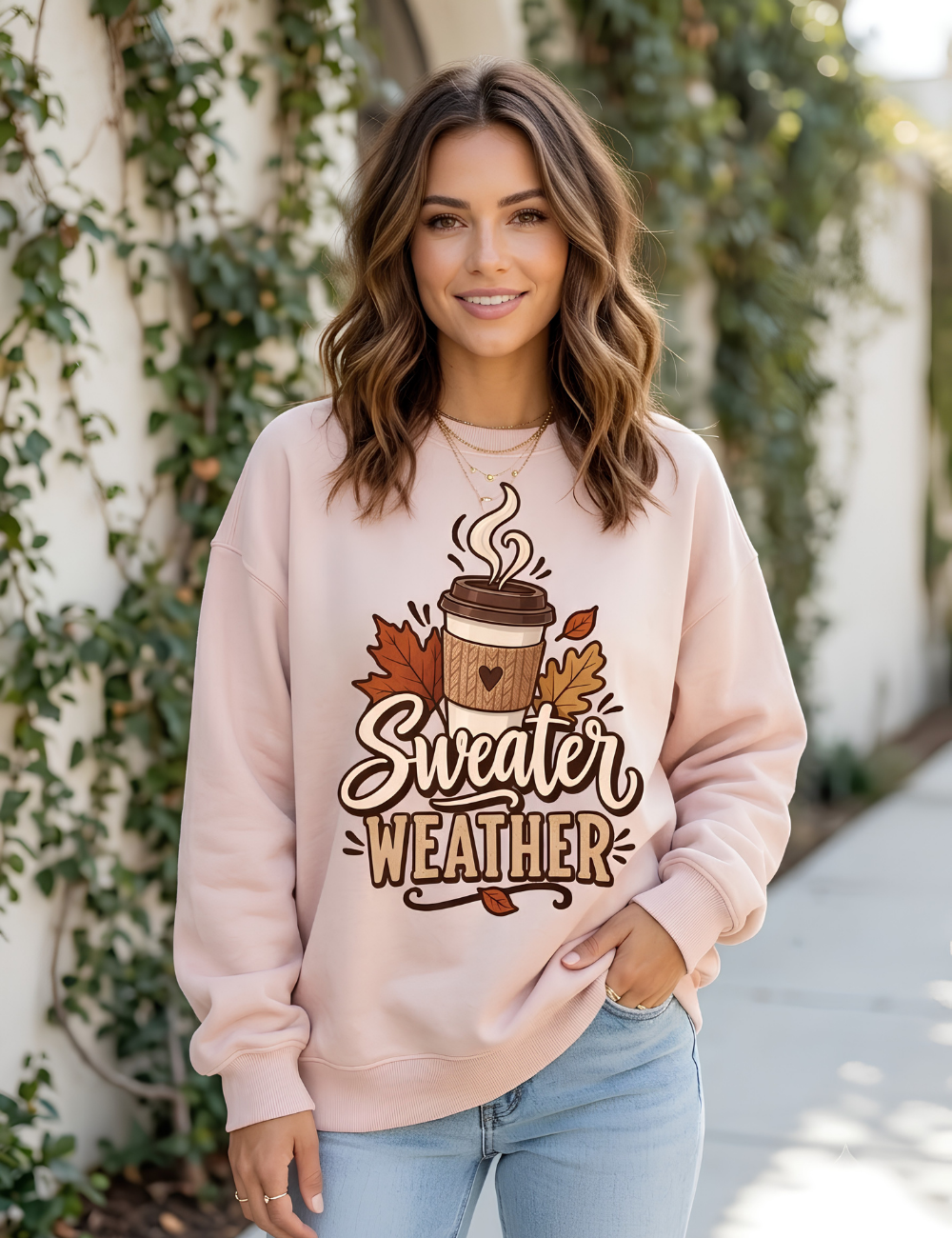 Sweater Weather Coffee Graphic Sweatshirt