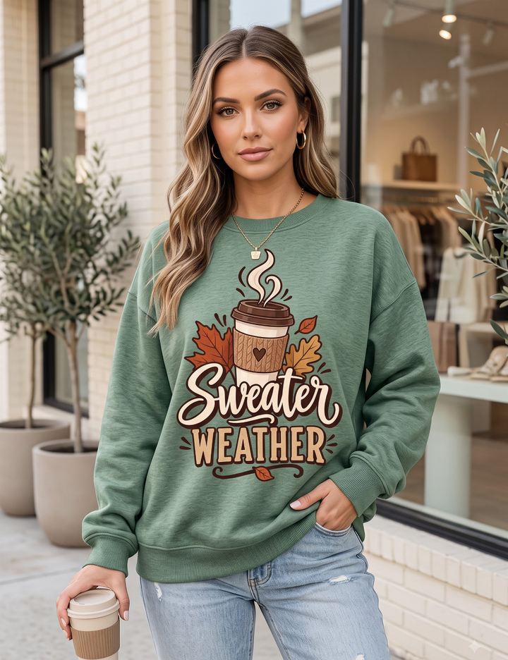 Sweater Weather Coffee Graphic Sweatshirt