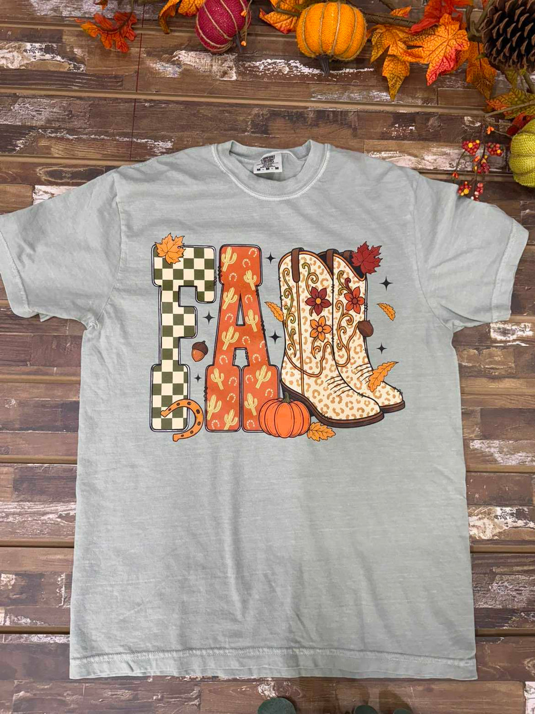 Western Fall Season Graphic Comfort Color T-Shirt