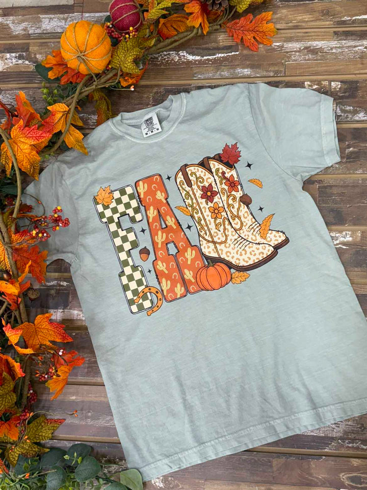 Western Fall Season Graphic Comfort Color T-Shirt