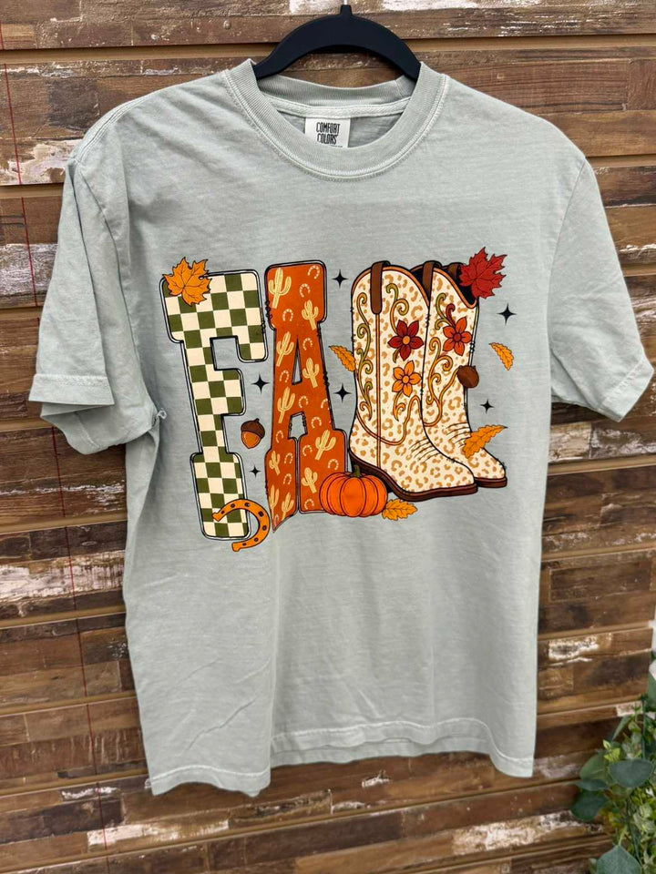 Western Fall Season Graphic Comfort Color T-Shirt