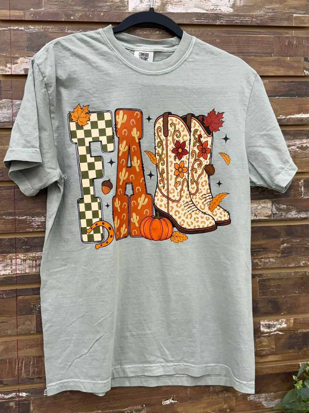 Western Fall Season Graphic Comfort Color T-Shirt
