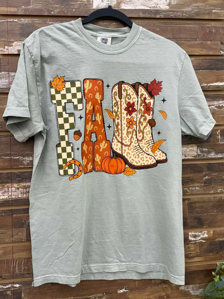 Western Fall Season Graphic Comfort Color T-Shirt