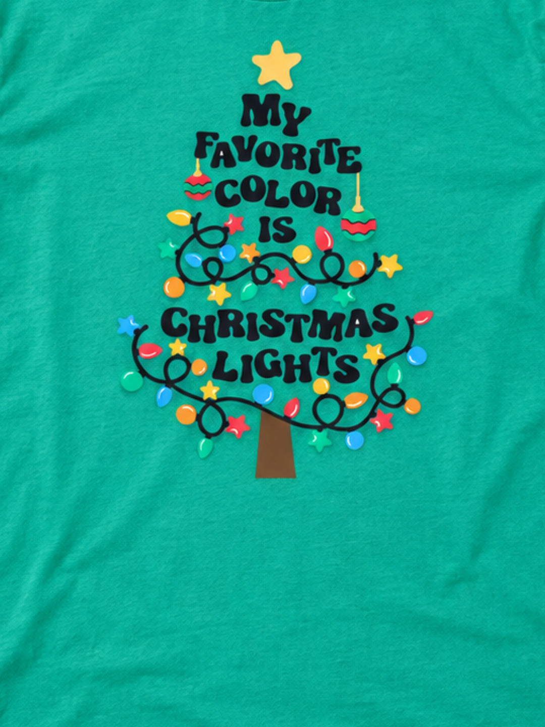 Favorite Color Christmas Lights  Graphic T-Shirt