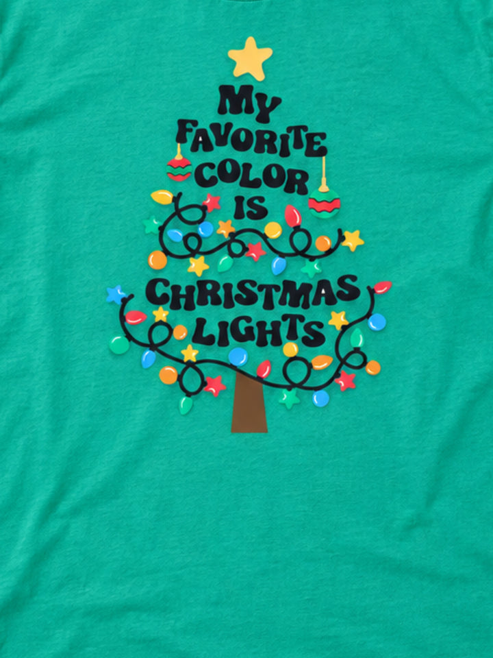 Favorite Color Christmas Lights  Graphic T-Shirt