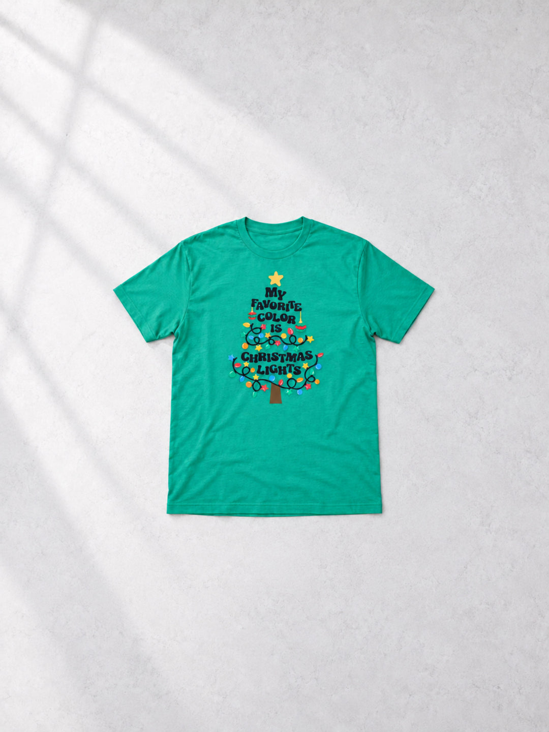 Favorite Color Christmas Lights  Graphic T-Shirt