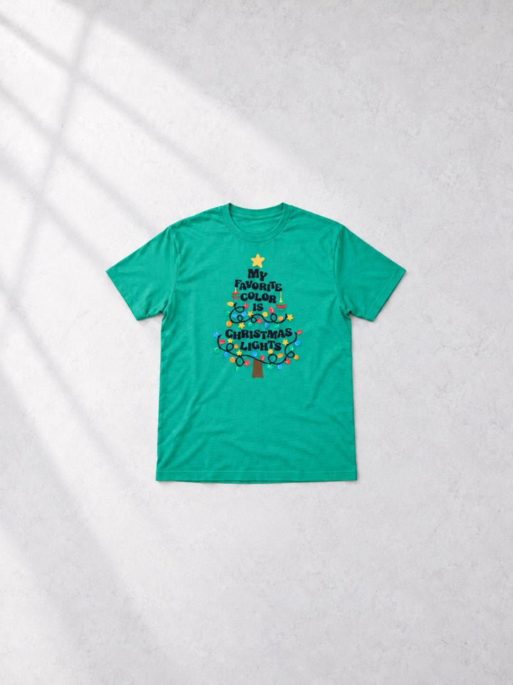 Favorite Color Christmas Lights  Graphic T-Shirt