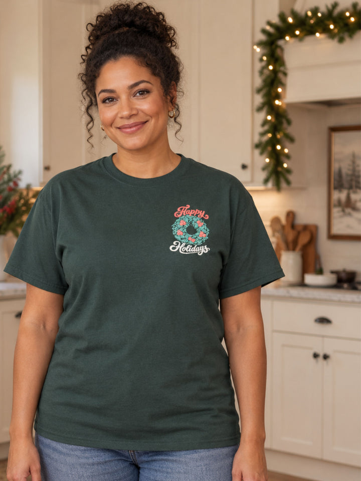Christmas Wreath Cookie Graphic T-Shirt