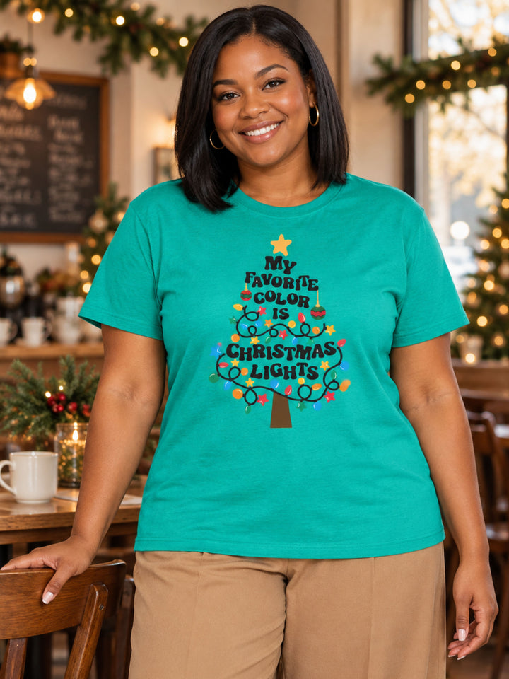 Favorite Color Christmas Lights  Graphic T-Shirt