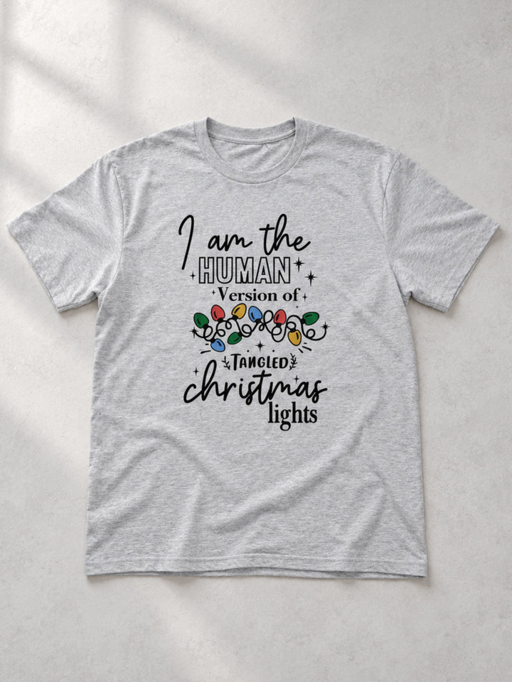 Tangled Christmas Lights  Graphic T-Shirt
