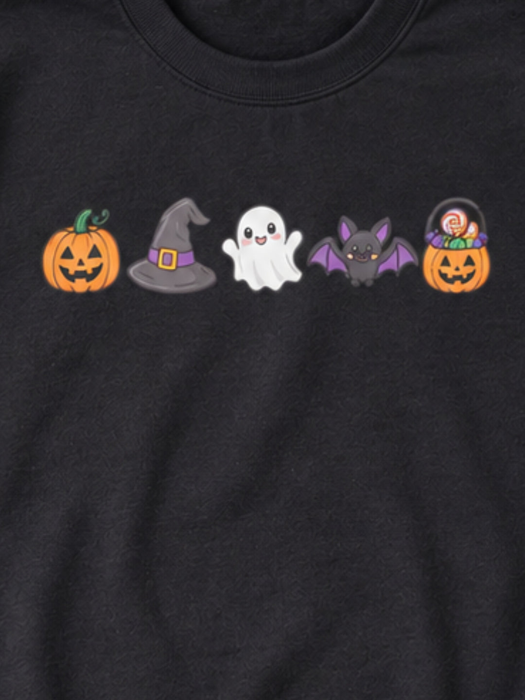 Spooky Little Halloween Lineup Graphic Sweatshirt