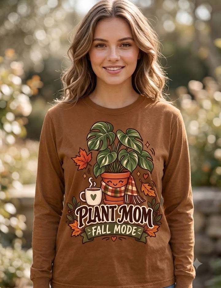 Plant Mom Cozy Graphic Long Sleeve T-Shirt
