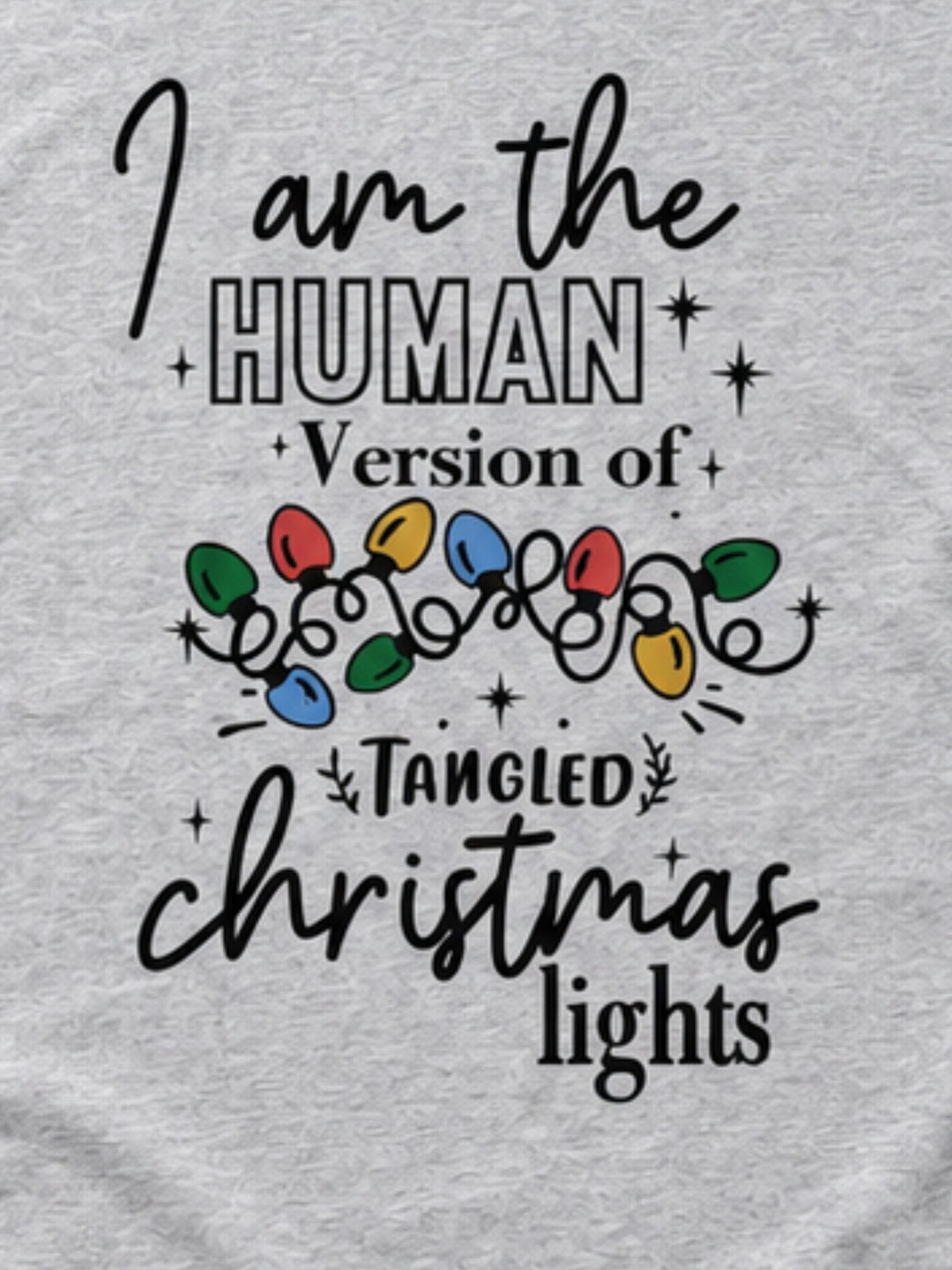 Tangled Christmas Lights  Graphic T-Shirt