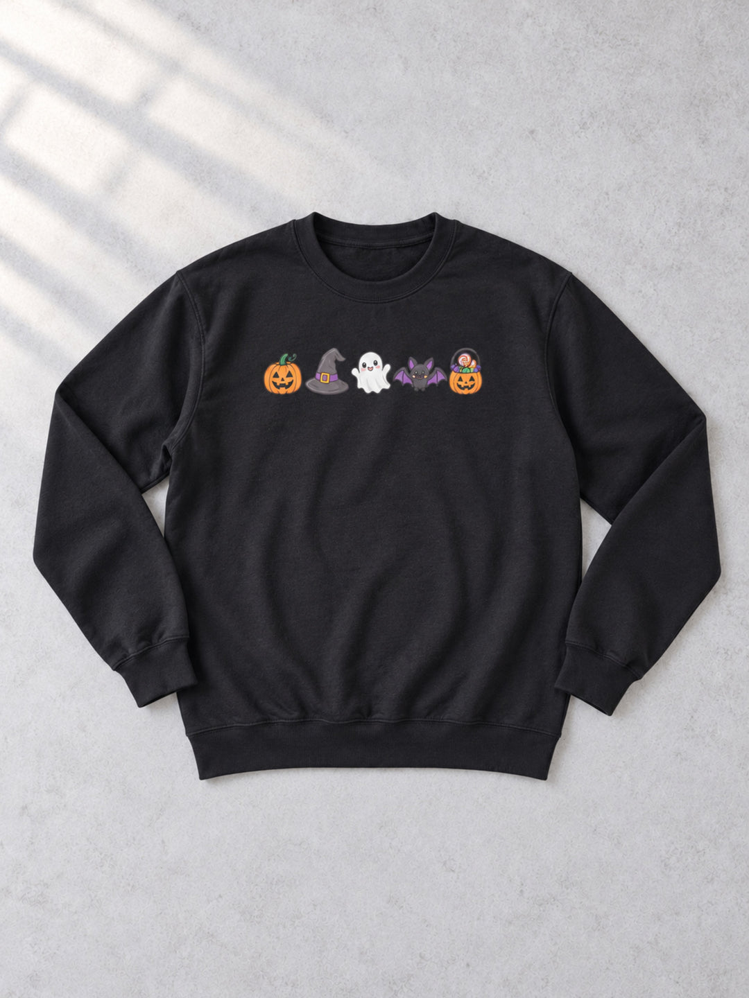 Spooky Little Halloween Lineup Graphic Sweatshirt