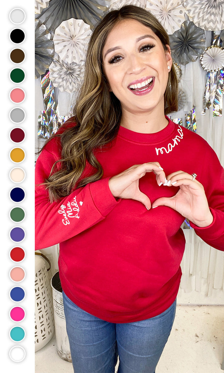 Custom Wear My Heart on My Sleeve Sweatshirt