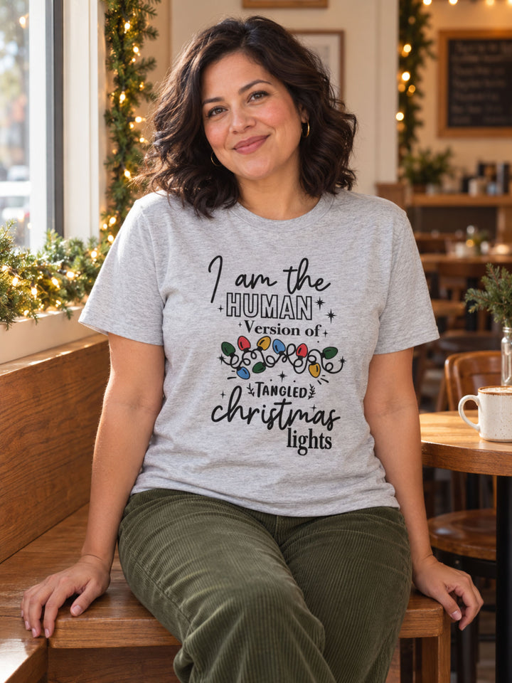 Tangled Christmas Lights  Graphic T-Shirt