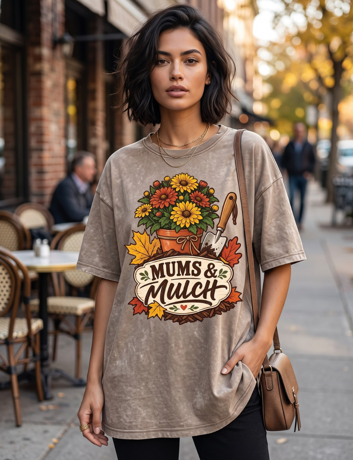 Mums &amp; Mulch Mineral Washed Graphic T-Shirt
