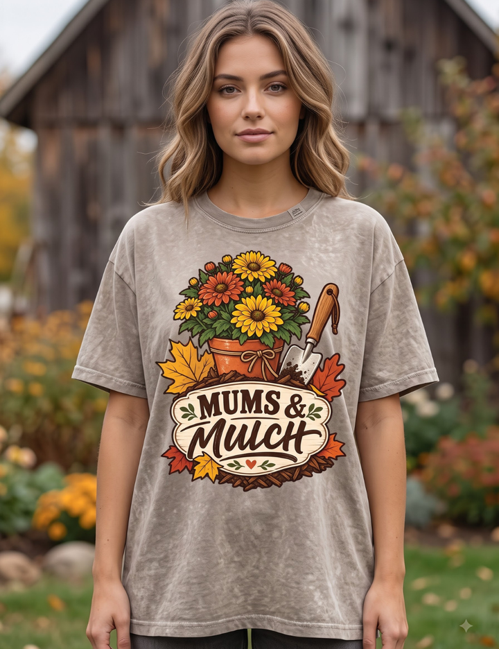 Mums &amp; Mulch Mineral Washed Graphic T-Shirt