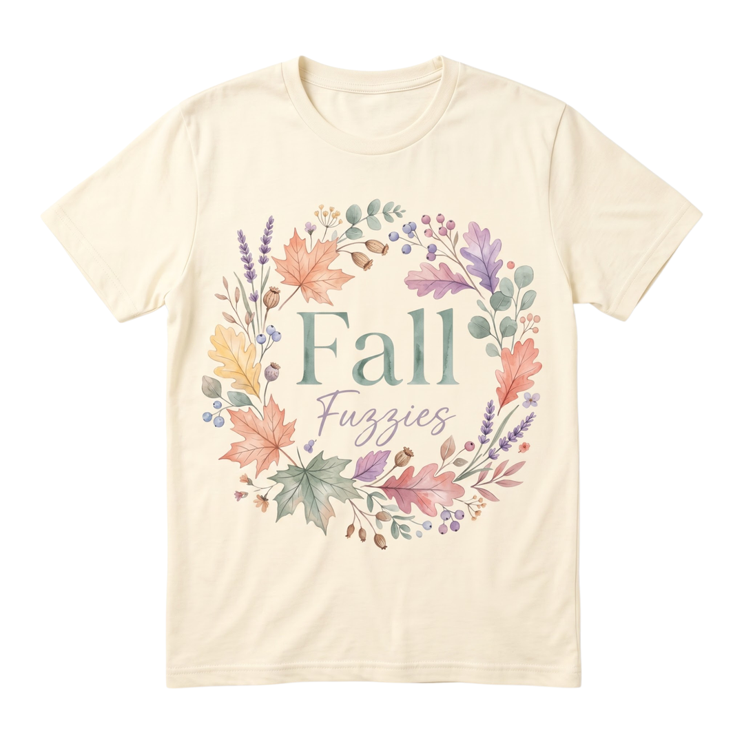 Fall Fuzzies Autumn Floral  Graphic T-Shirt