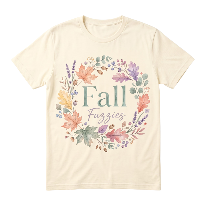Fall Fuzzies Autumn Floral  Graphic T-Shirt