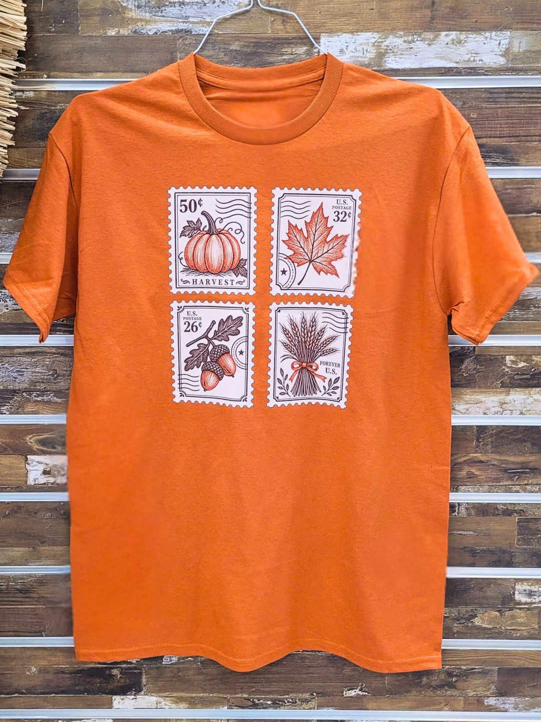 Orange Fall Stamps  Graphic T-Shirt