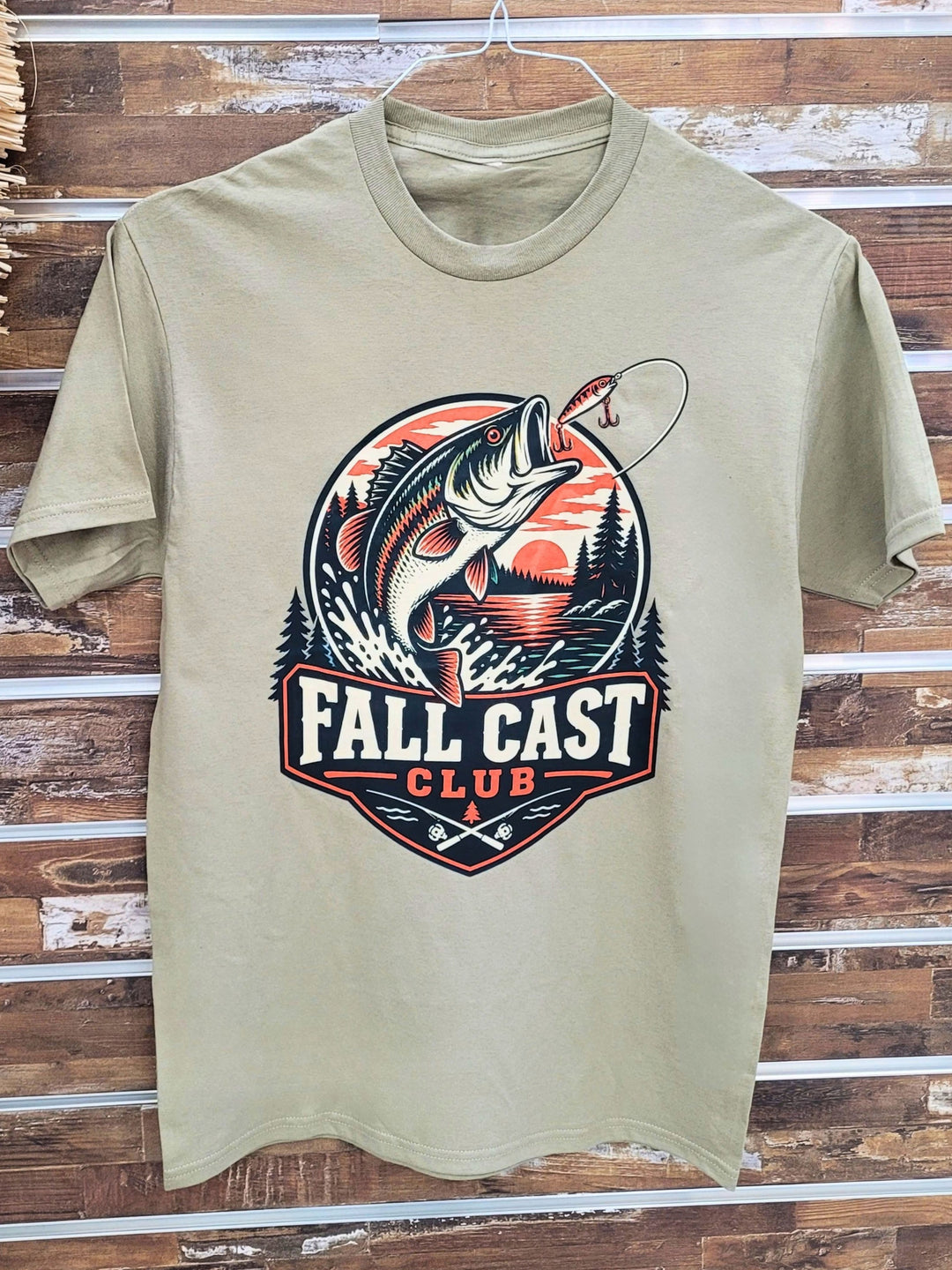 Fall Cast Club Fishing Graphic T-Shirt