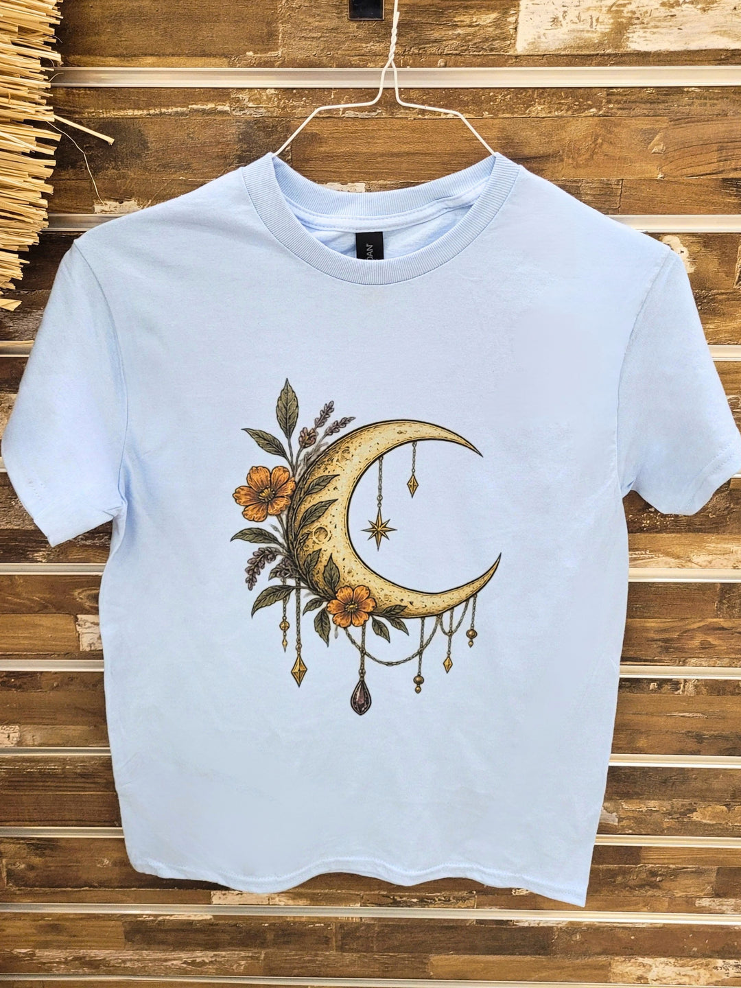 Gem Floal Moon with Stars Graphic T-Shirt