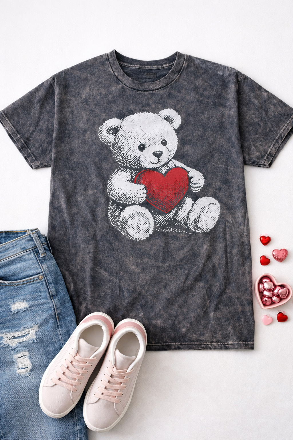 Halftone Teddy Graphic Tee