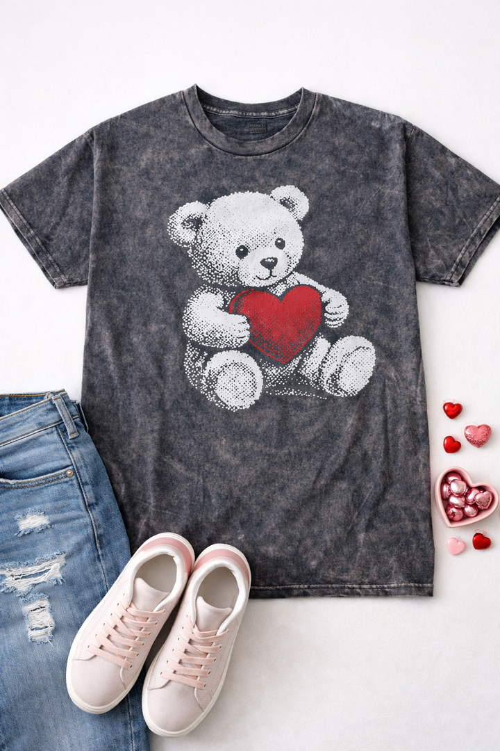 Halftone Teddy Graphic Tee