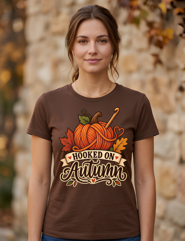 Crochet Hooked On Autumn Graphic T-Shirt