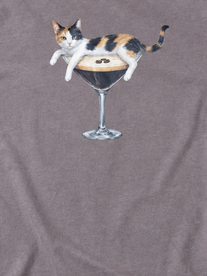 Espresso Meow-tini Graphic Comfort Color T-Shirt