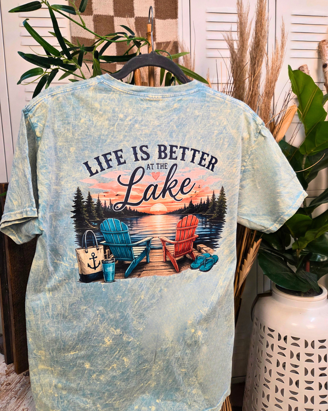 Life is Better At The Lake Mineral Washed Graphic Shirt