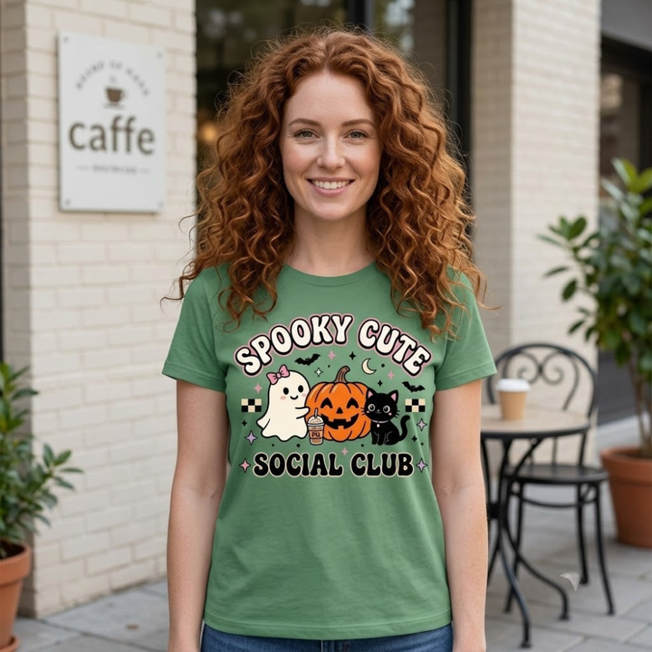 Spooky Cute Social Club Halloween Graphic T-Shirt