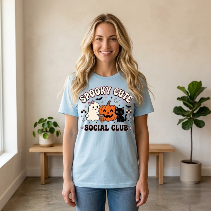 Spooky Cute Social Club Halloween Graphic T-Shirt