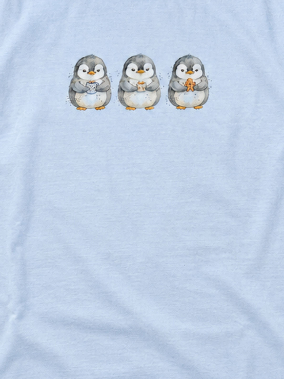 Winter Grumpy Penguins Graphic Comfort Color T-Shirt