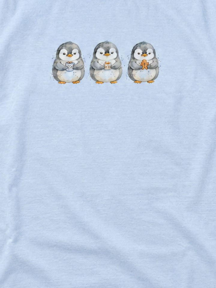 Winter Grumpy Penguins Graphic Comfort Color T-Shirt