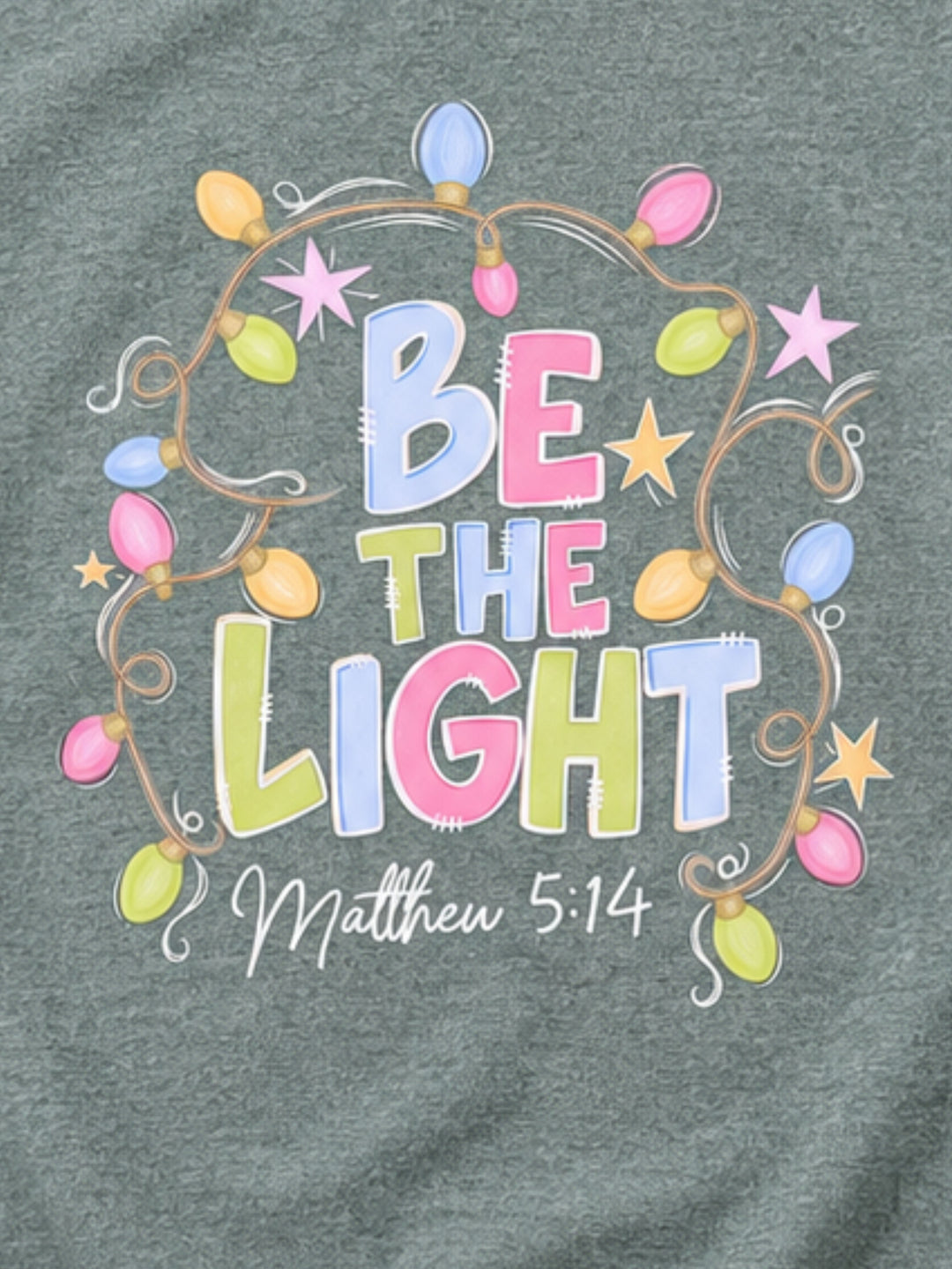 Be the Light Christmas Graphic Sweatshirt