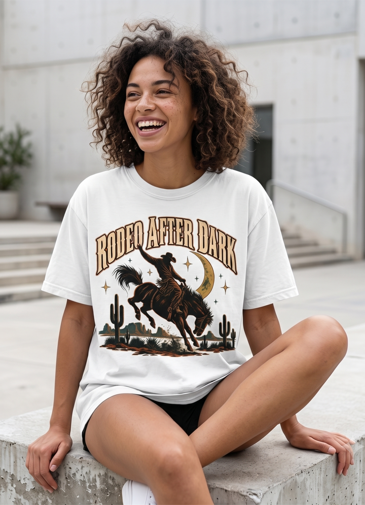 Rodeo After Dark Western Cowboy Comfort Color T-Shirt