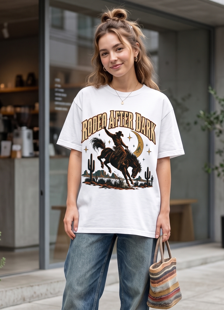 Rodeo After Dark Western Cowboy Comfort Color T-Shirt
