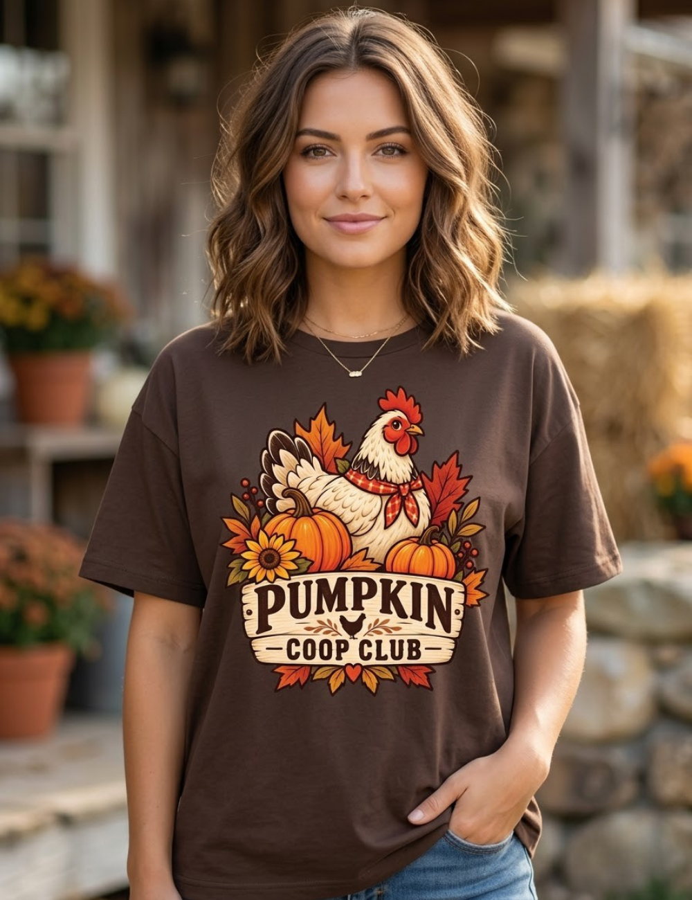 Pumpkin Coop Club Graphic Comfort Color T-Shirt