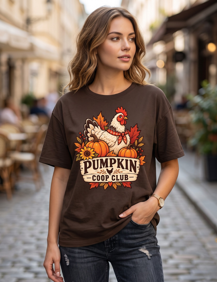 Pumpkin Coop Club Graphic Comfort Color T-Shirt