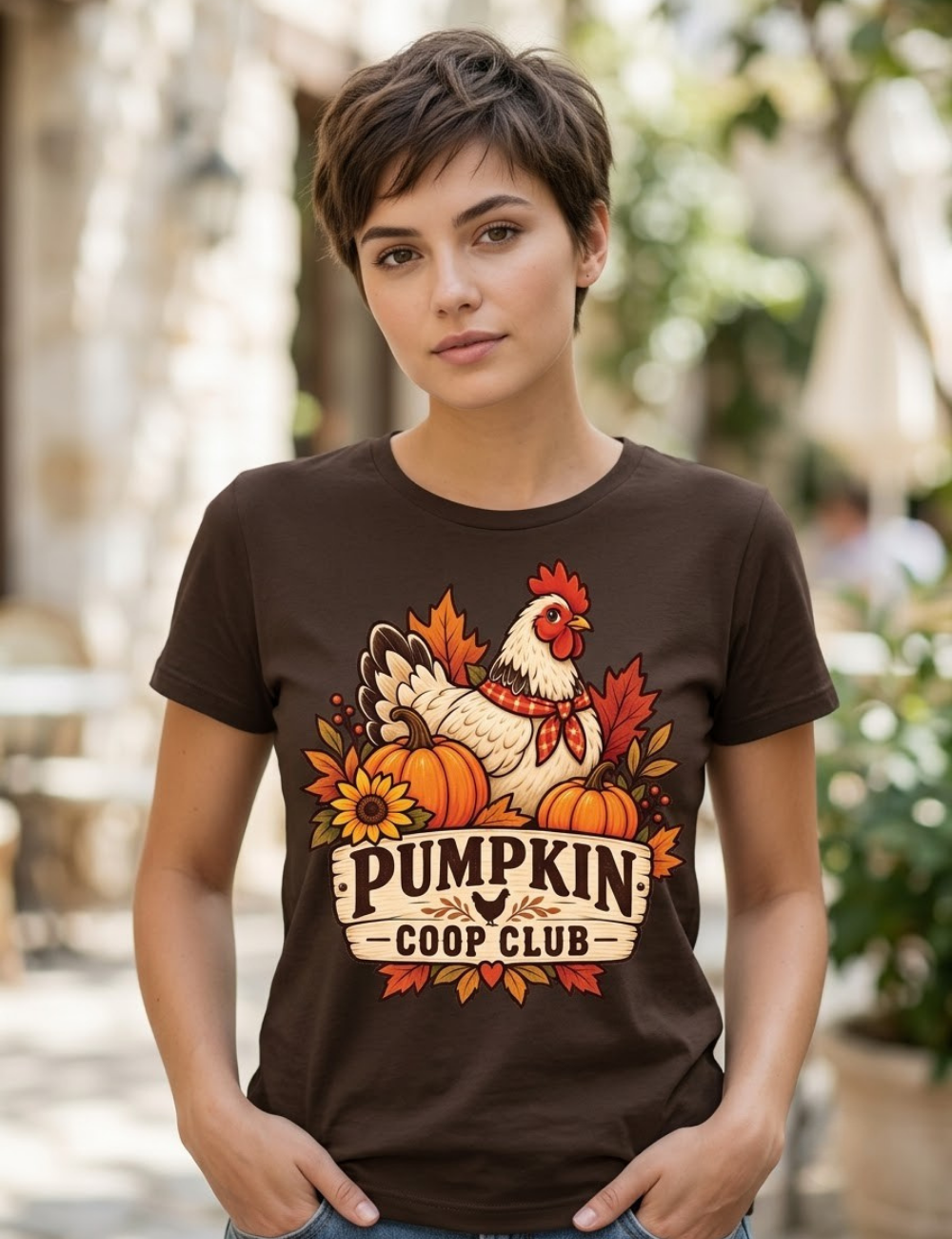Pumpkin Coop Club Graphic Comfort Color T-Shirt