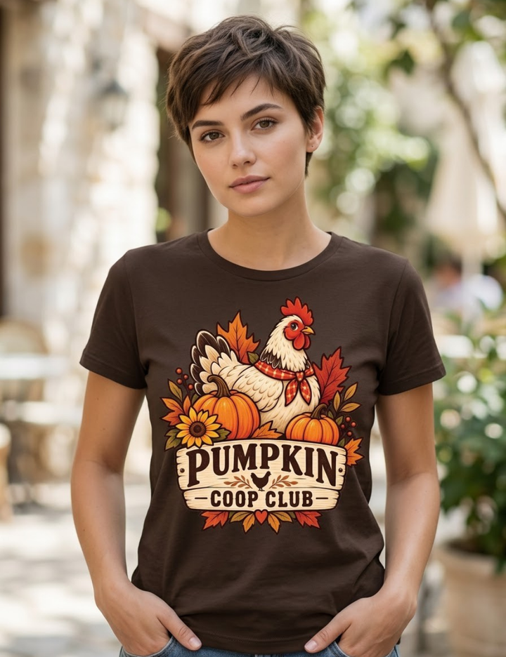 Pumpkin Coop Club Graphic Comfort Color T-Shirt