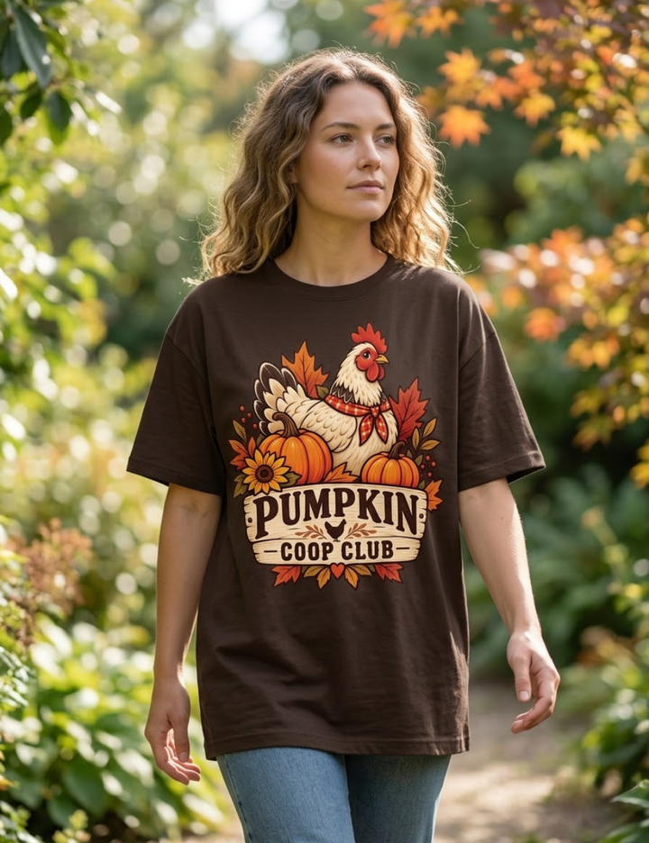 Pumpkin Coop Club Graphic Comfort Color T-Shirt