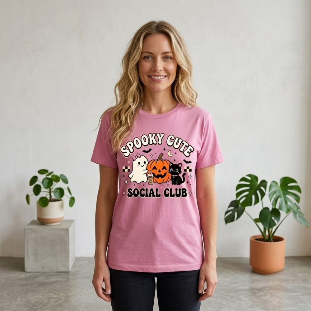Spooky Cute Social Club Halloween Graphic T-Shirt