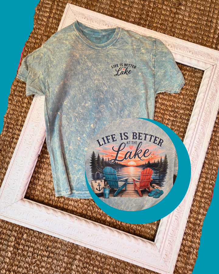 Life is Better At The Lake Mineral Washed Graphic Shirt